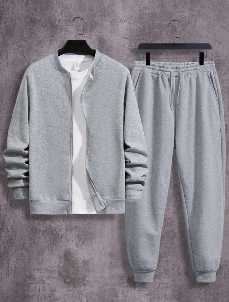 2 pc Fleece Zipper track Suit